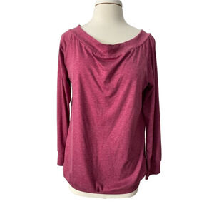 Halife NWT Women's M Lounge Comfort Long Sleeve Boatneck Slouchy Top Travel Soft